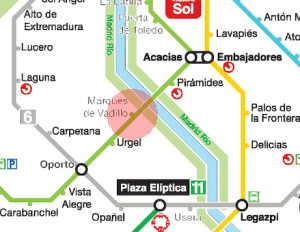Parada de Metro más cercana al Tanatorio San Isidro Madrid