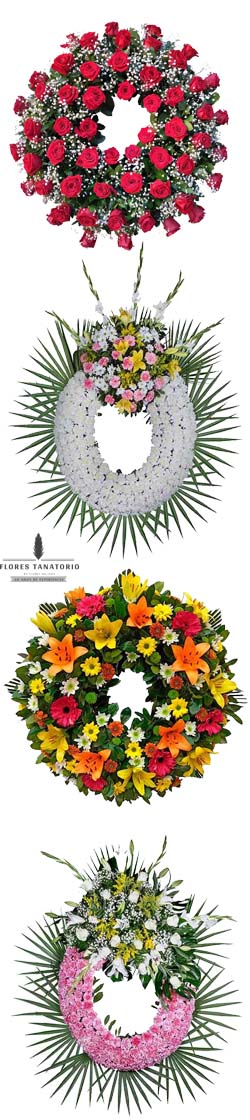 Coronas de Flores para Funeral - Precio Coronas Funerarias para el tanatorio de la SUR